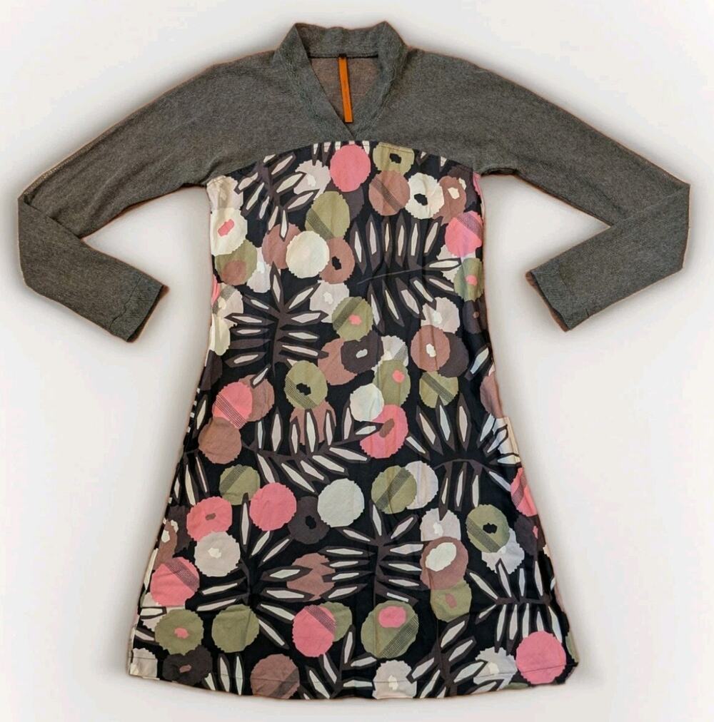 Cop Copine Dress EU 40 Abstract Floral Knit Mini Y2K French Designer Women